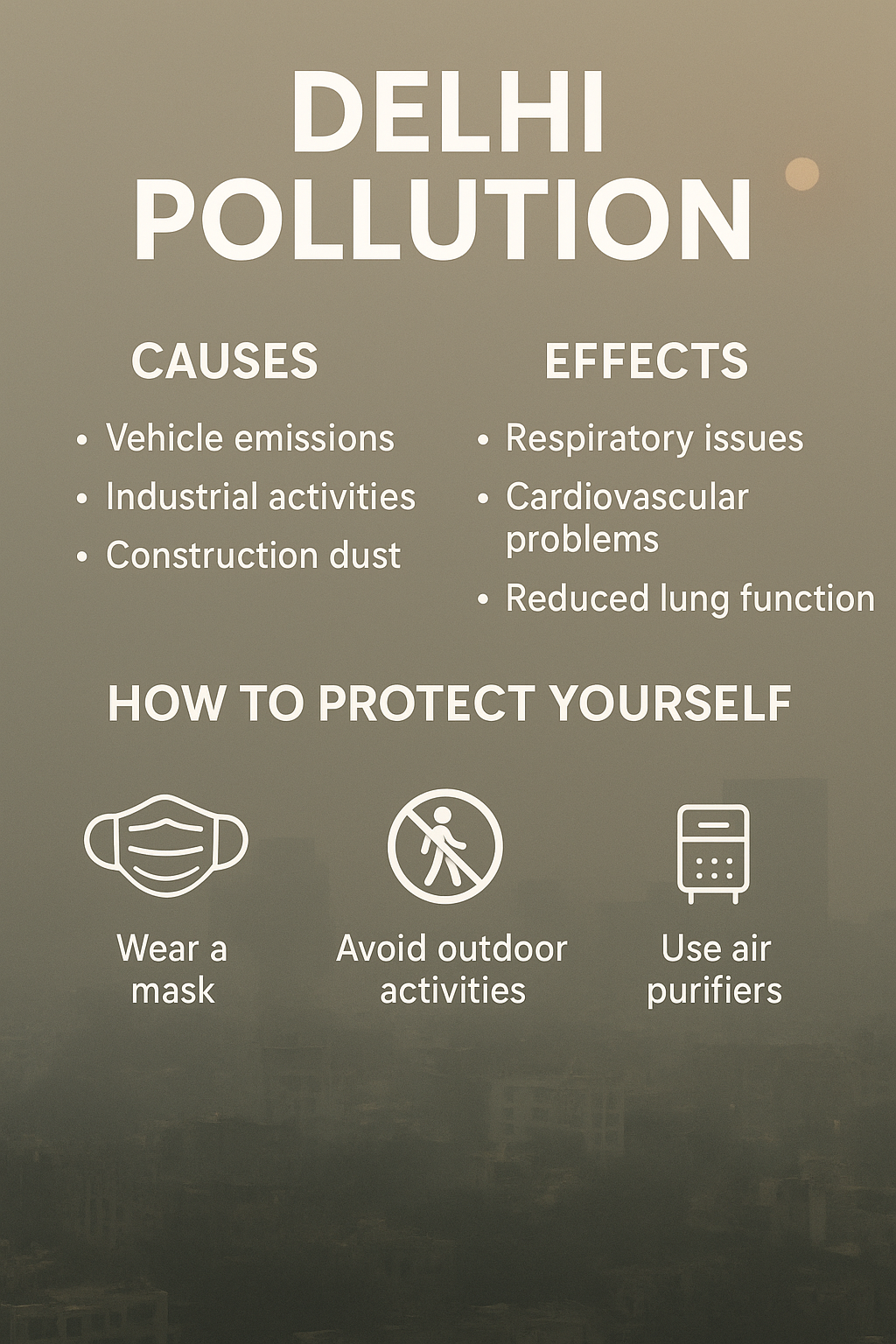 Delhi Pollution: A Comprehensive Guide to Causes, Effects, and How to Protect Yourself